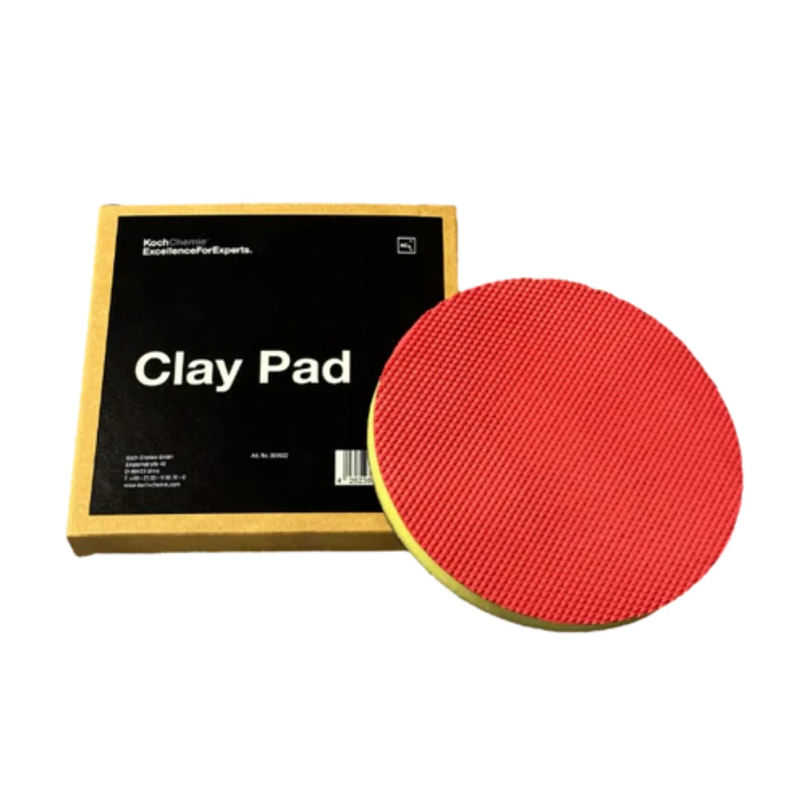 Koch-Chemie Clay Pad 150mm, machine-applied pad for fast removal of contaminants from paint using dual action polishers.