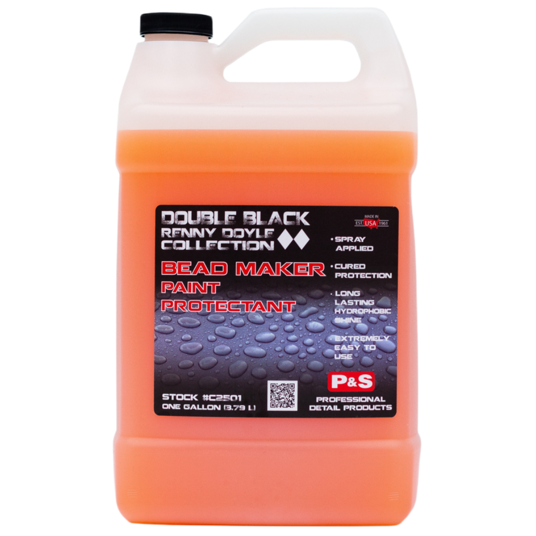 One-gallon jug of P&S Bead Maker, a paint protectant with special polymers to form a hydrophobic layer on exterior surfaces.