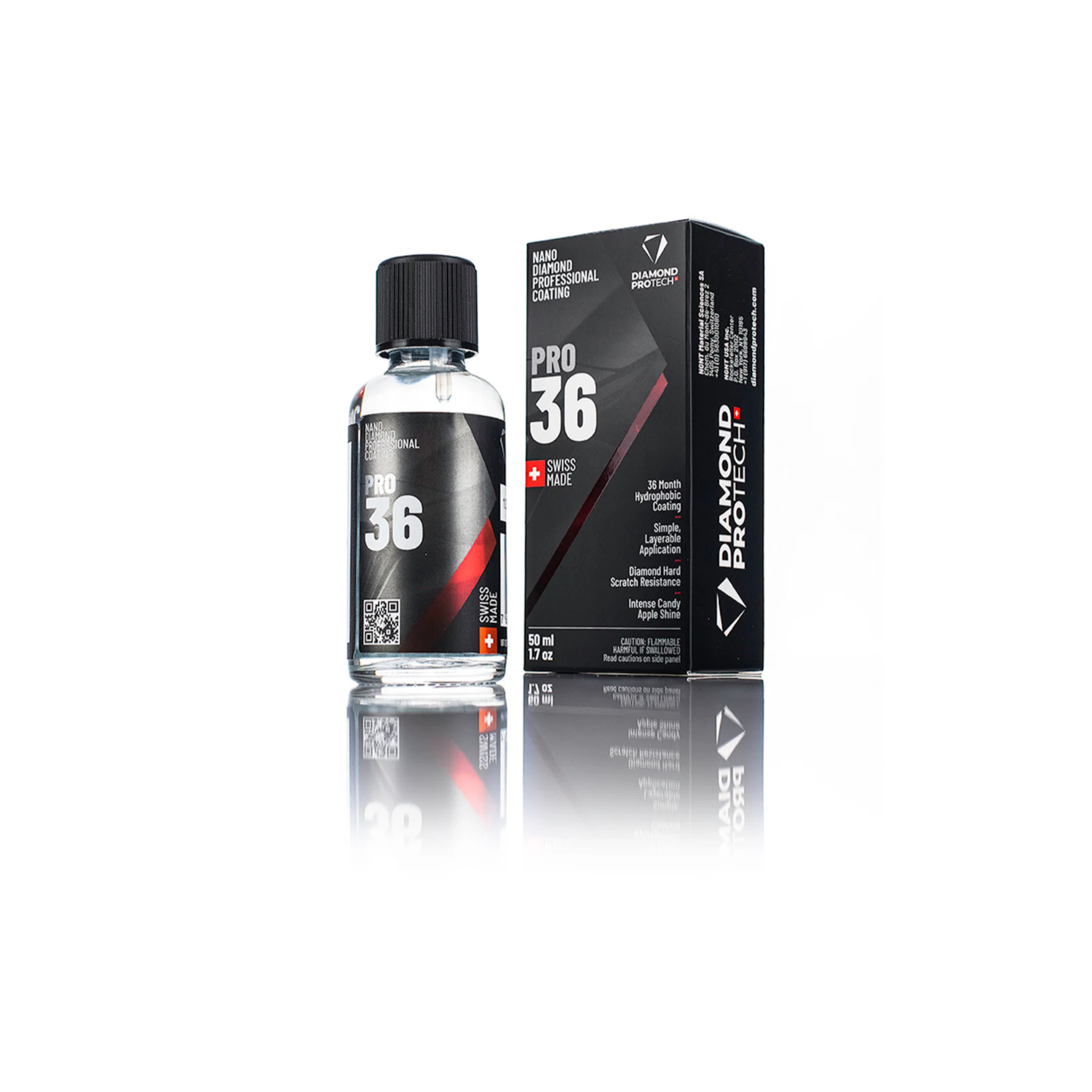 Diamond ProTech PRO 36 coating formulated with nanodiamonds for intense shine and protection lasting up to 3 years.