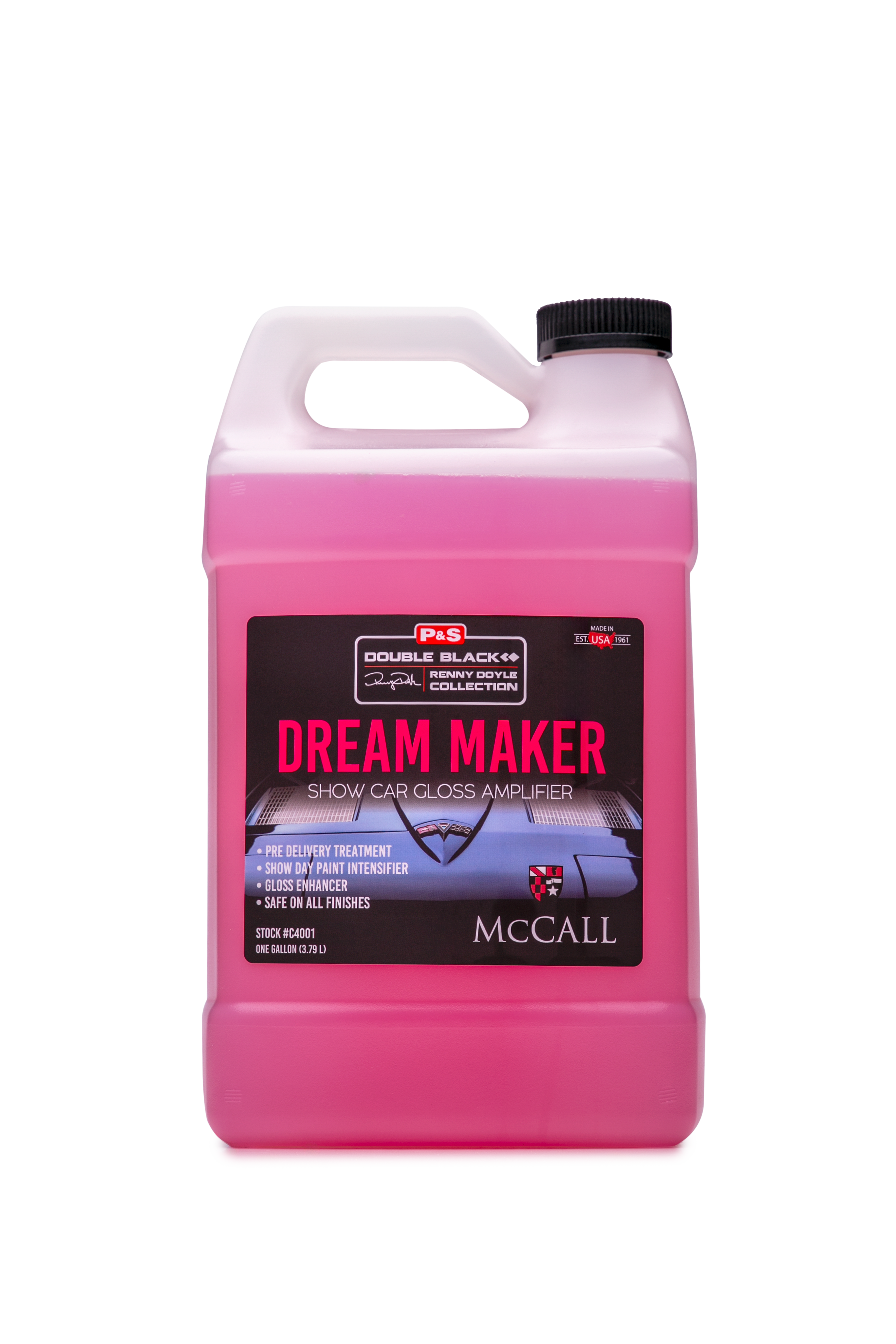 One-gallon jug of P&S Dream Maker, a gloss amplifier designed to enhance shine on single stage and clear coated paint.
