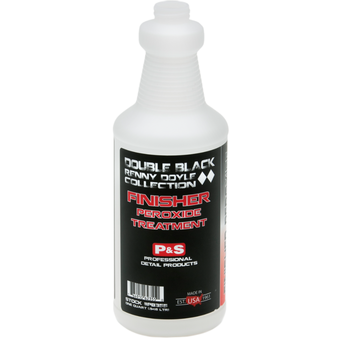 32 oz bottle of P&S Finisher Peroxide Treatment that eliminates odors and stains without leaving any residue behind.