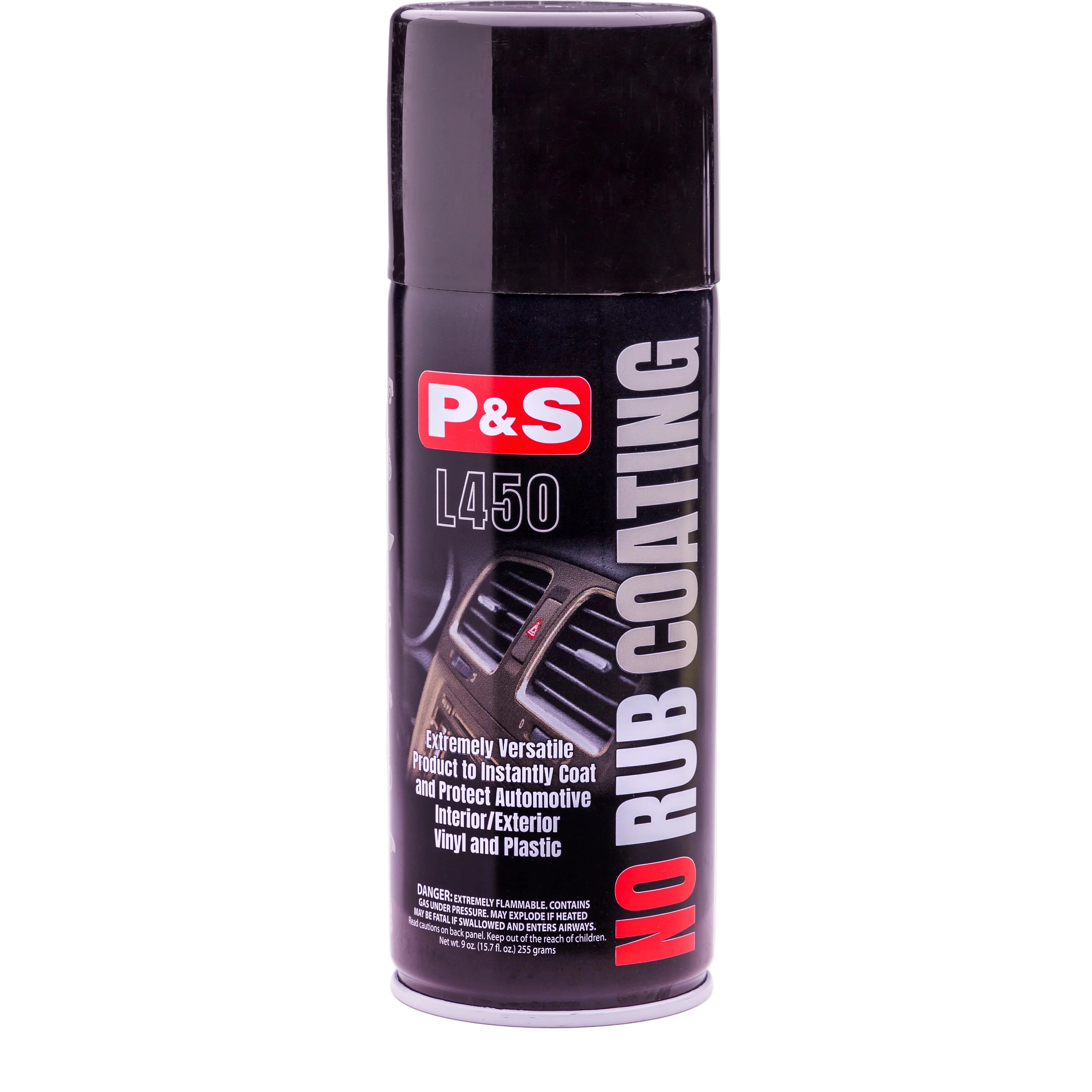 Can of P&S No Rub Aerosol Coating for protecting vinyl and plastic surfaces inside and out.