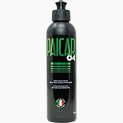 8 oz bottle of PAICAR 04 Super Finish Polishing Compound that can be applied with a polisher or by hand.