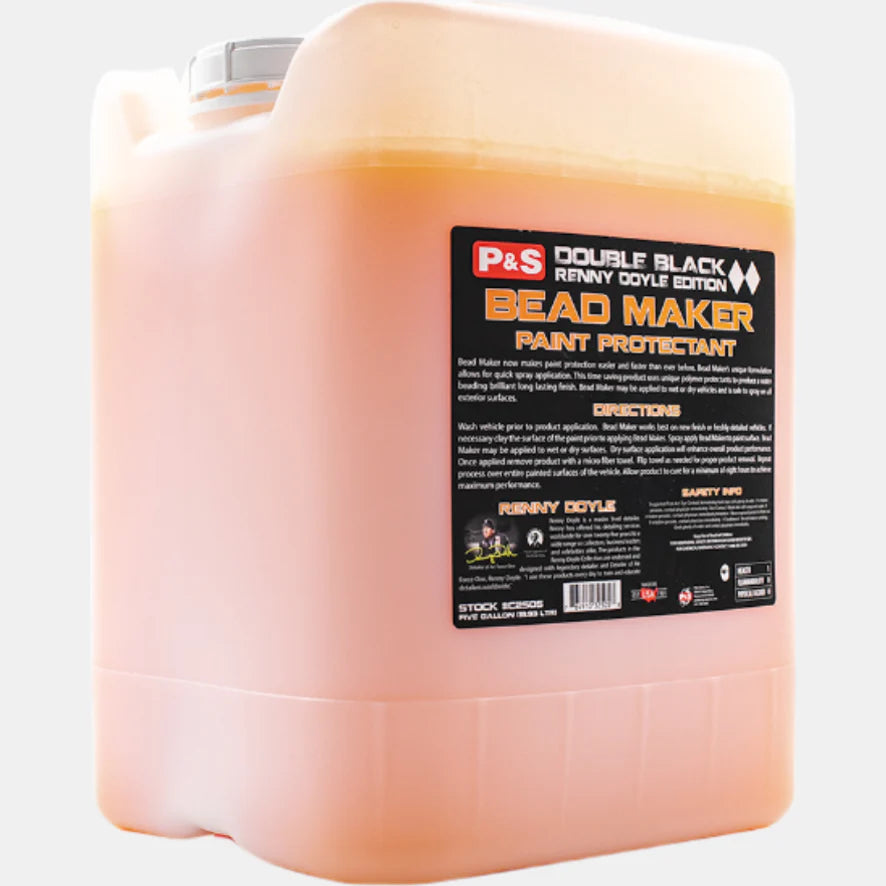 Five-gallon jug of P&S Bead Maker that delivers long-lasting gloss, water beading, and UV protection.