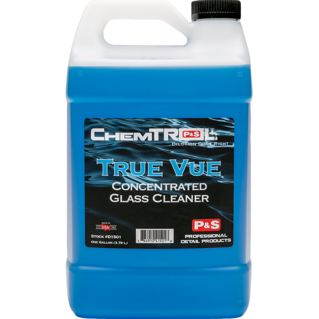 One-gallon jug of P&S True Vue, a concentrate that can be diluted depending upon desired performance.