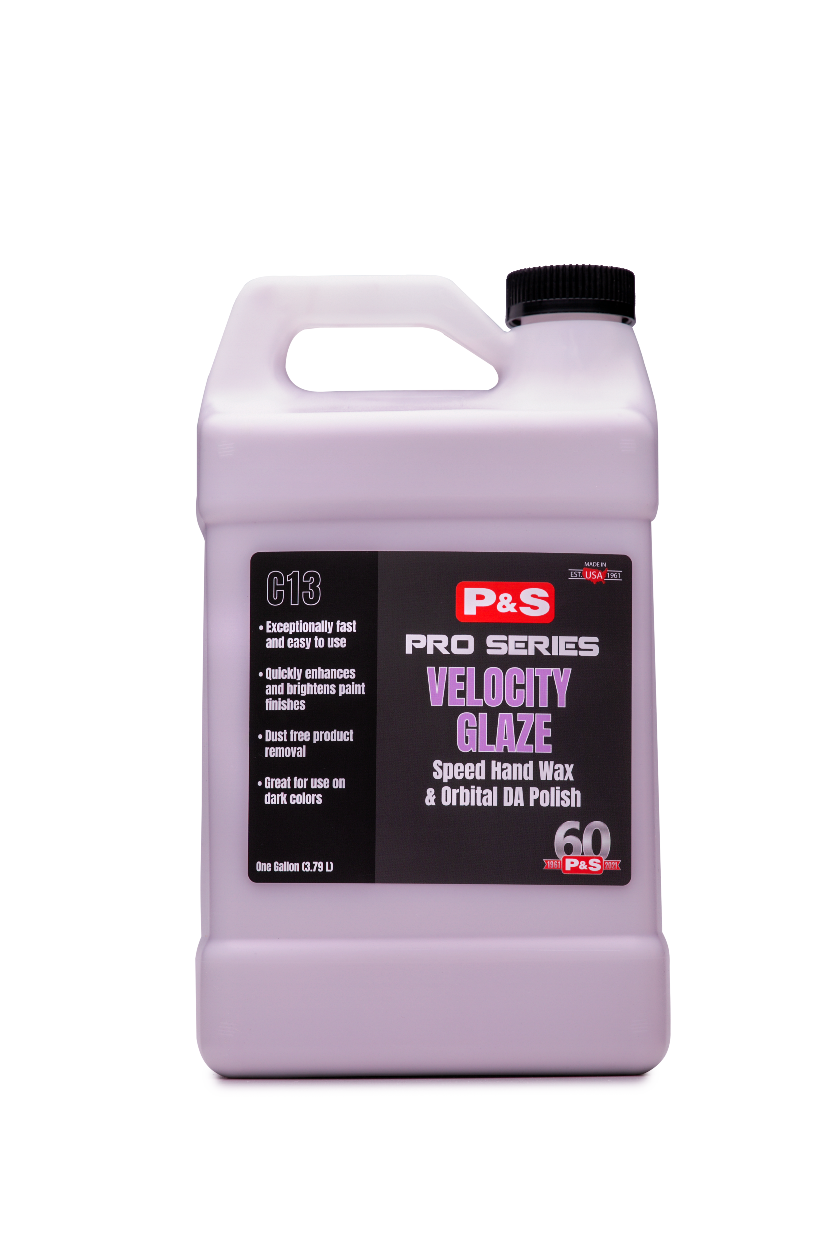 One-gallon jug of P&S Velocity Glaze, ideal for express detailing to quickly enhance and brighten paint finishes.