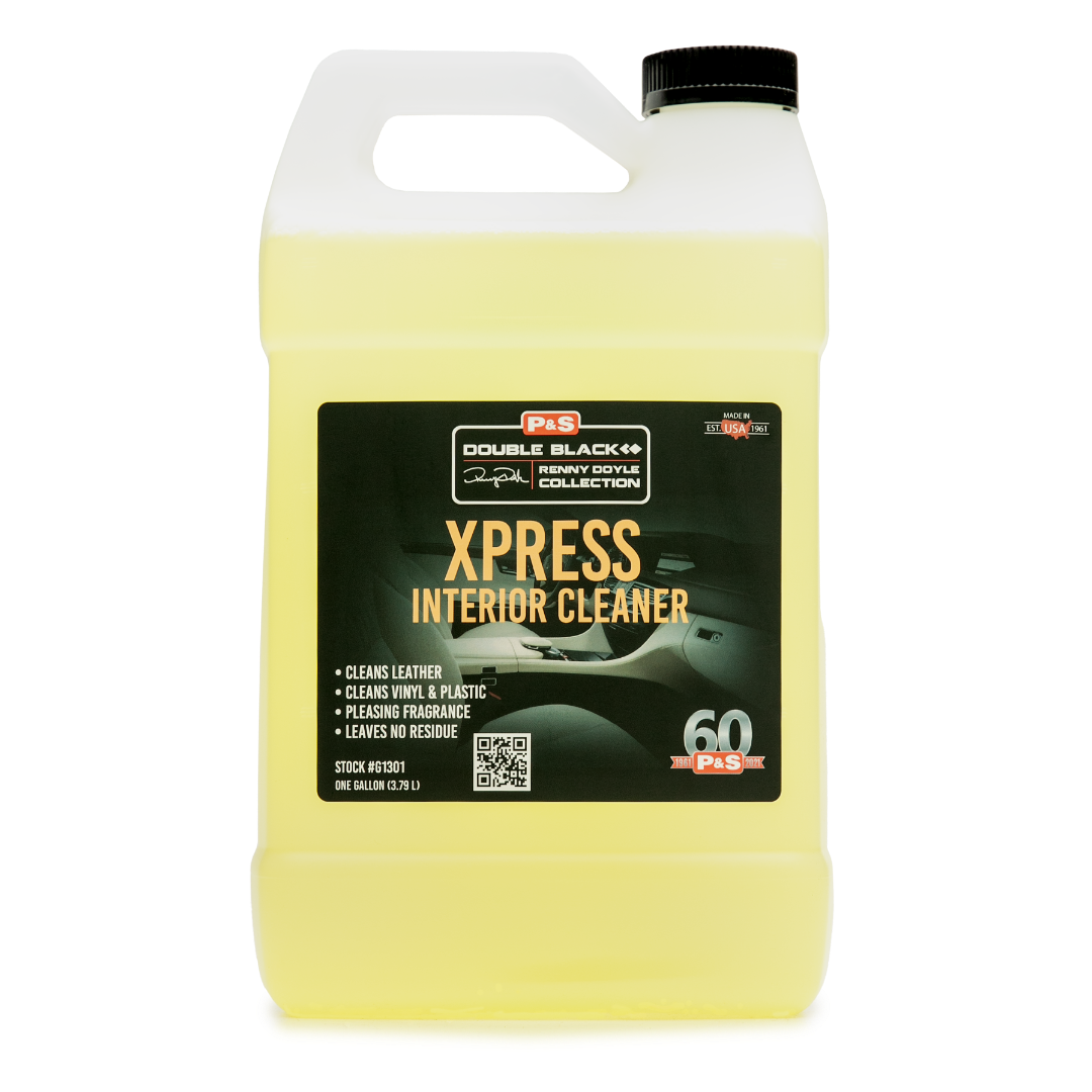 One-gallon jug of P&S Xpress Interior Cleaner, safe for all interior surfaces including leather, vinyl, and plastic.