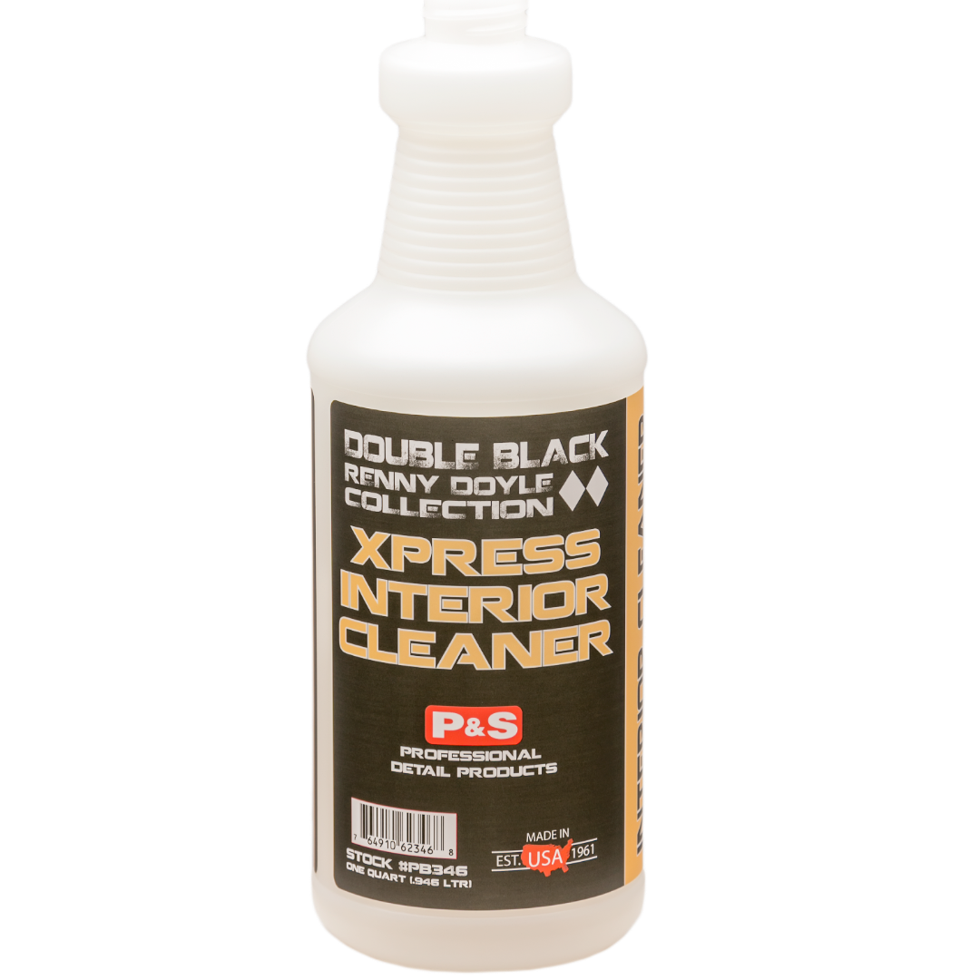 32 oz bottle of P&S Xpress Interior Cleaner that cleans effectively without discoloring or damaging interior surfaces.