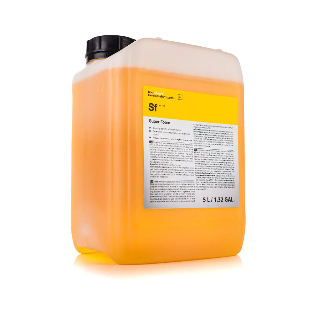 Koch-Chemie Super Foam for creating thick, cleansing foam to gently loosen dirt from vehicle surfaces.