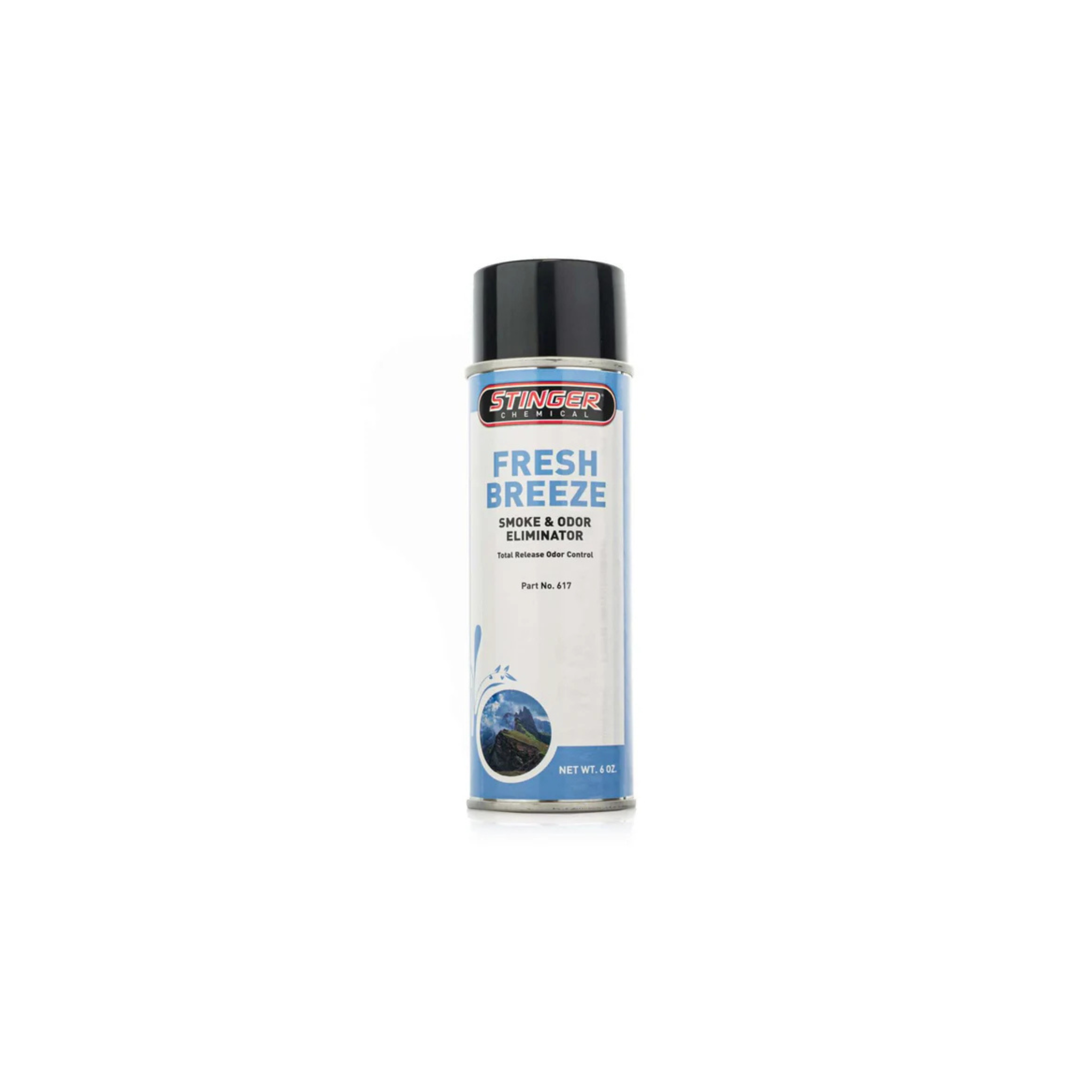 Stinger 6OZ Aerosol Odor Bomb (617 FRESH BREEZE) eliminates strong odors like smoke, mildew, and decay.