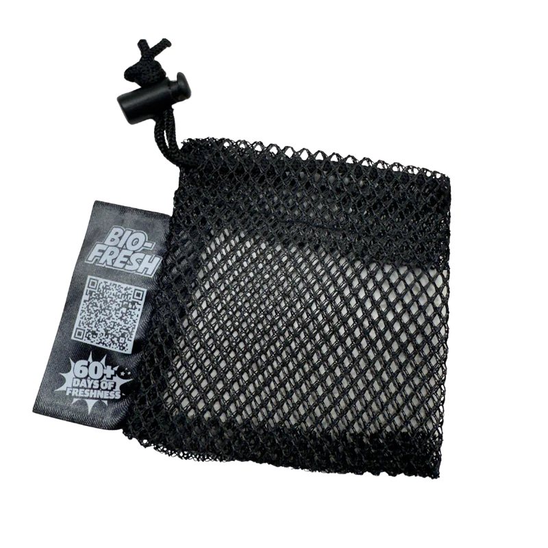 Bio-Bombs Mesh Storage Baggies for stylishly holding air freshener bars while allowing full scent release.