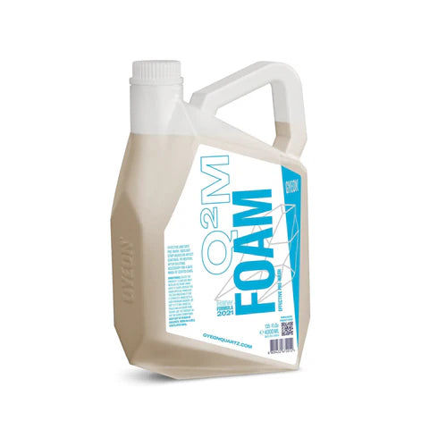 4L jug of GYEON Q²M Foam, a prewash that lifts dirt with thick foam to reduce swirl marks before hand washing.