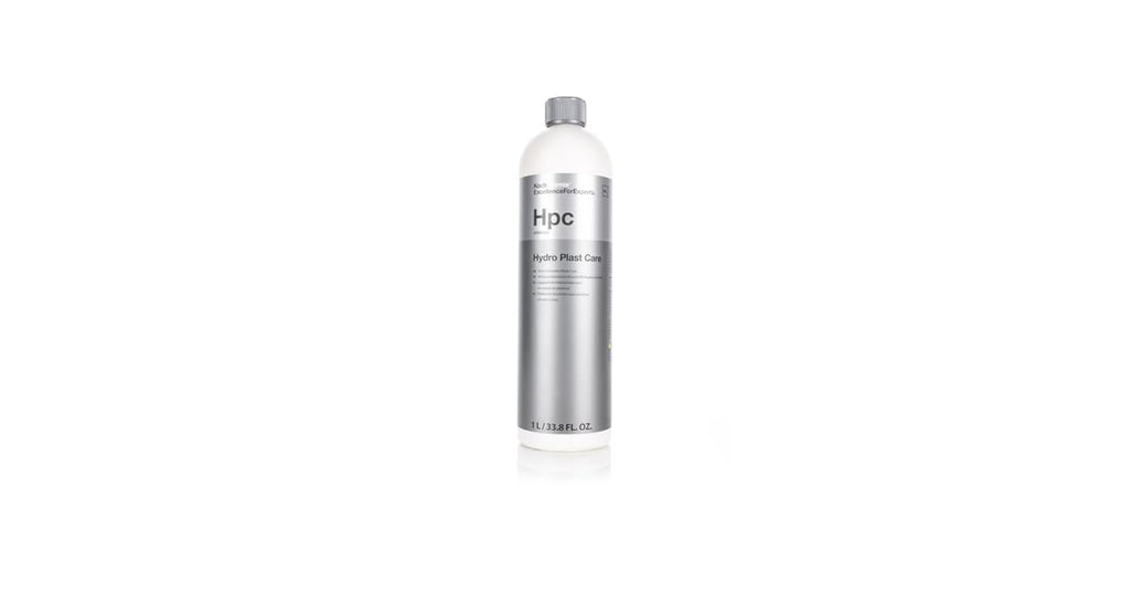 Koch-Chemie Hydro Plast Care, a water-dilutable plastic and rubber care product for interior and exterior use.