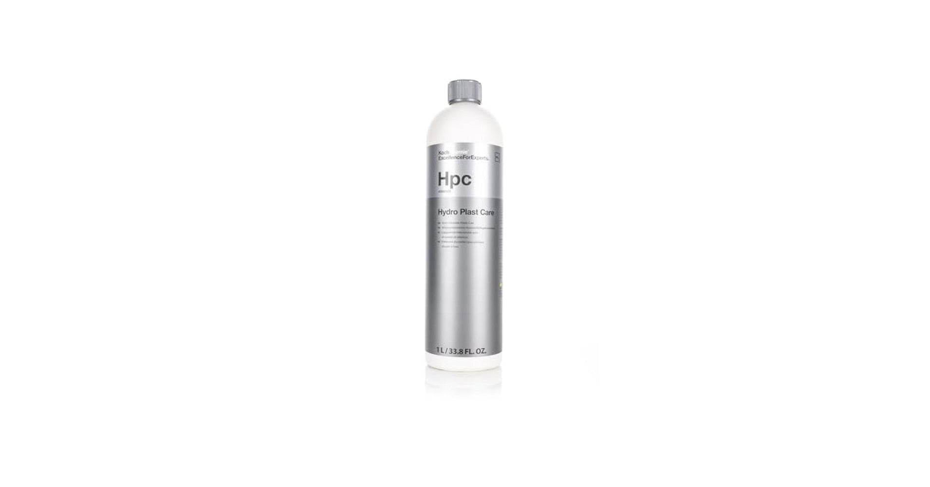 Koch-Chemie Hydro Plast Care, a water-dilutable plastic and rubber care product for interior and exterior use.