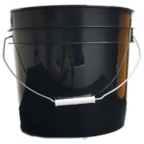 Supreme 3.5 Gallon Round Buckets with Wire Bale Handle & Plastic Grip