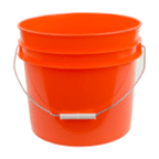 Supreme 3.5 Gallon Round Buckets with Wire Bale Handle & Plastic Grip