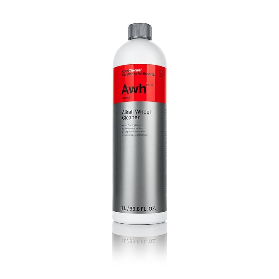 1L of Koch-Chemie Alkali Wheel Cleaner – low-foam, powerful cleaner for brake dust and grime, safe and effective on rims.