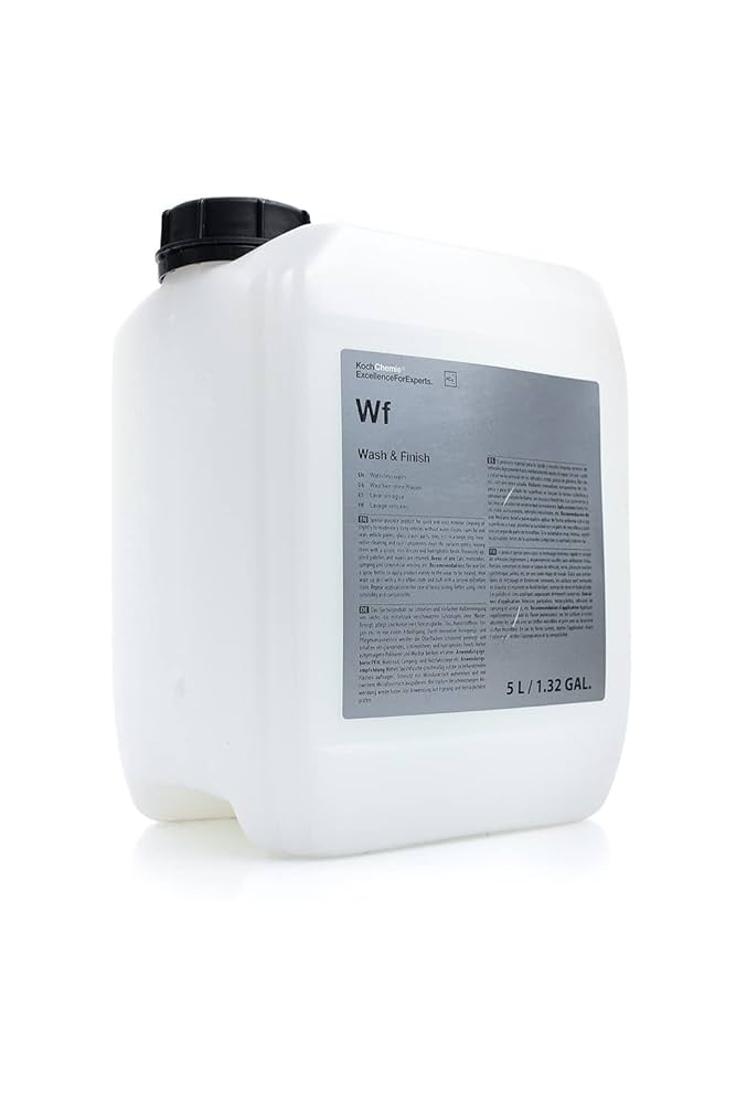 Angled view of Koch-Chemie Wash & Finish for waterless exterior cleaning, care, and sealing in a single step.