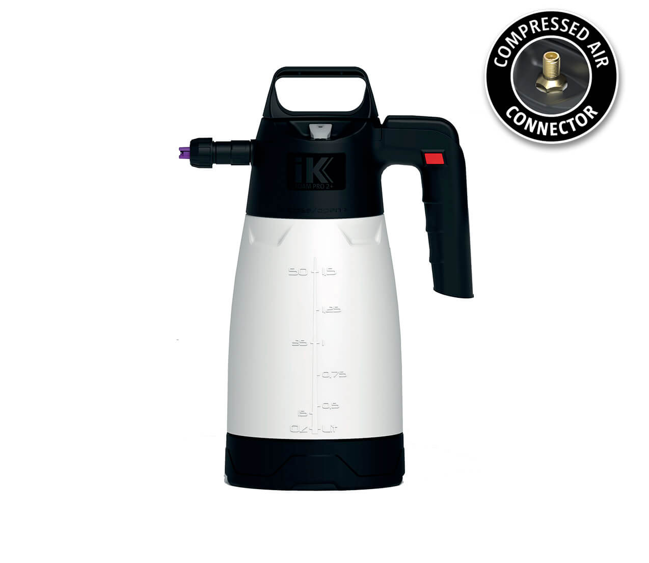 IK FOAM Pro 2 + sprayer for auto detailing, designed to apply thick foam for cleaning vehicles and surfaces.