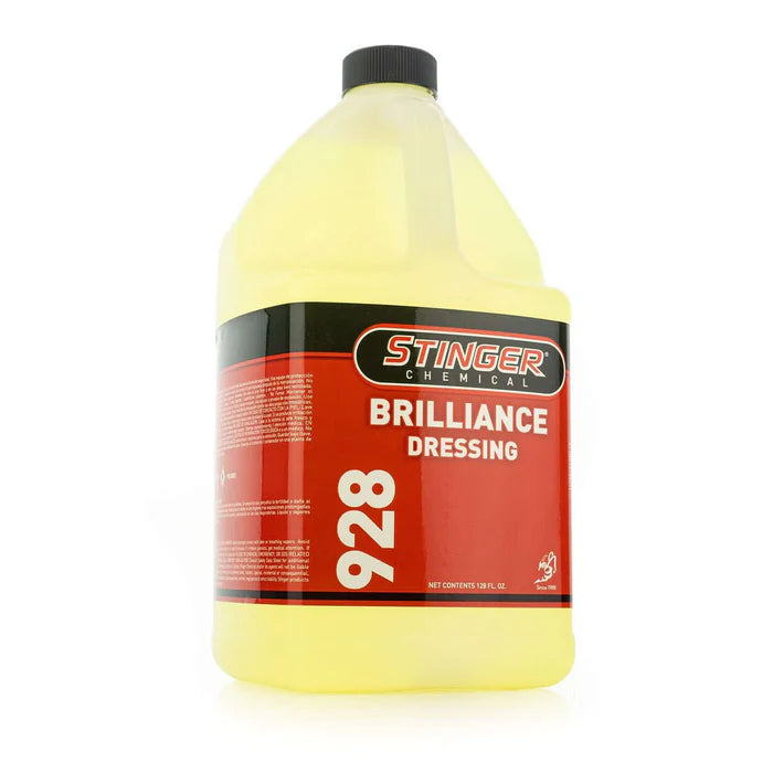 STINGER 928 BRILLIANCE DRESSING is a silicone-free, ready-to-use dressing for interior and exterior surfaces.