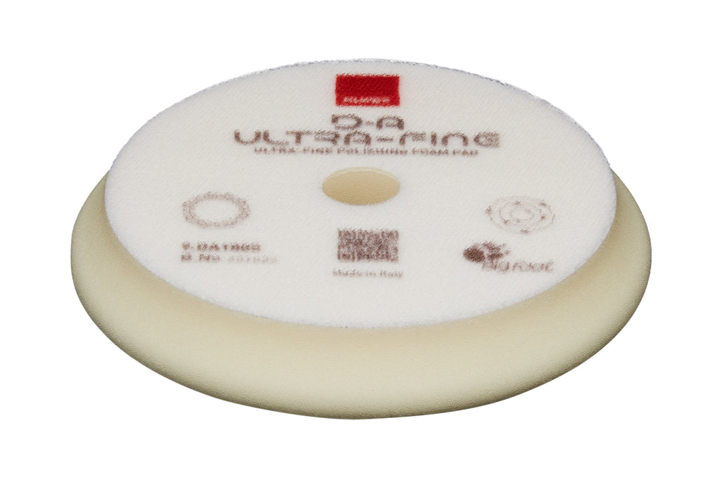 Overview of RUPES D-A ULTRA-FINE Polishing Foam Pad designed to remove very fine defects on soft or haze-prone paint.