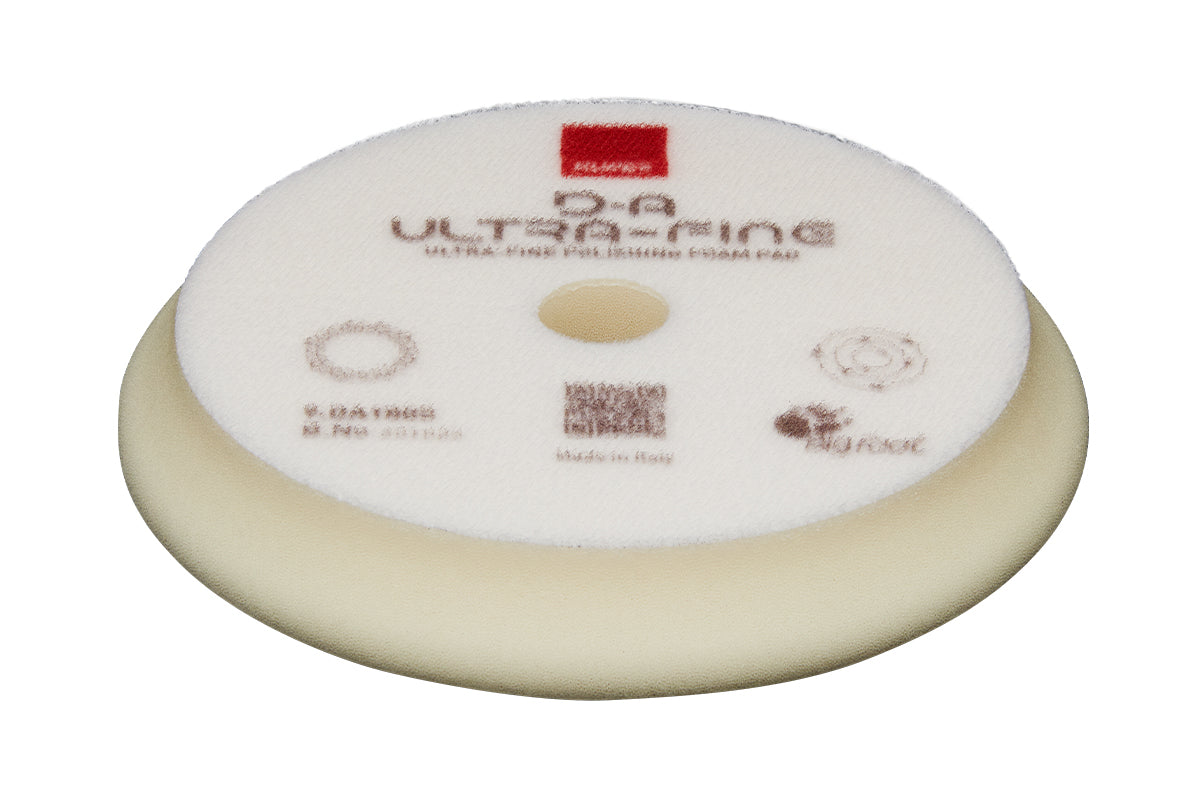 Overview of RUPES D-A ULTRA-FINE Polishing Foam Pad designed to remove very fine defects on soft or haze-prone paint.