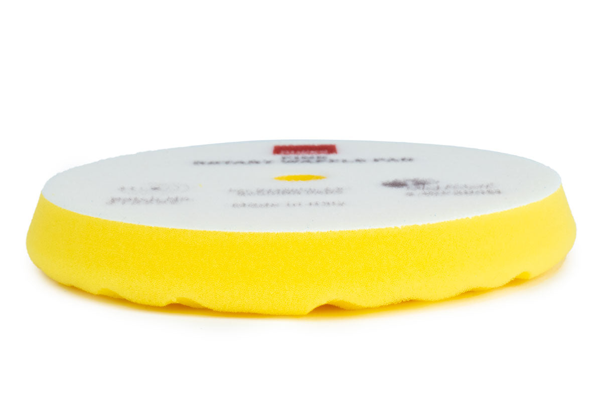 Side view of RUPES WAFFLE FINE Polishing Foam Pad showing the waffle pattern that offers a smooth and comfortable experience.
