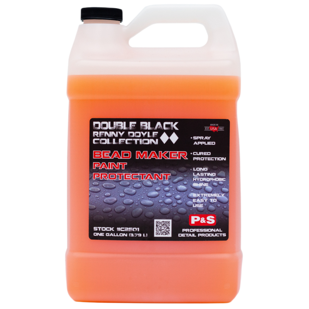 One-gallon jug of P&S Bead Maker, a paint protectant with special polymers to form a hydrophobic layer on exterior surfaces.