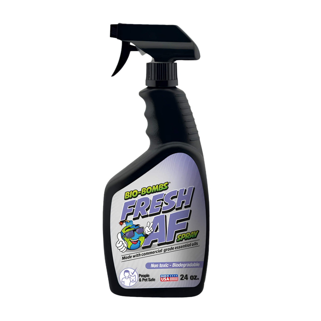 Bio-Bombs Fresh AF Air Freshener Spray – a water-based, fine-mist air freshener designed to deliver instant freshness anywhere.