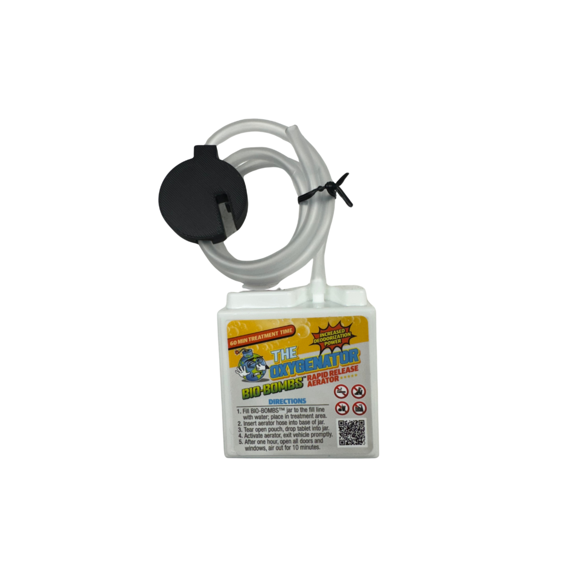 Bio-Bombs Oxygenator Aerator – a compact, powerful, easy-to-use device for maximizing the power of chlorine dioxide gas.