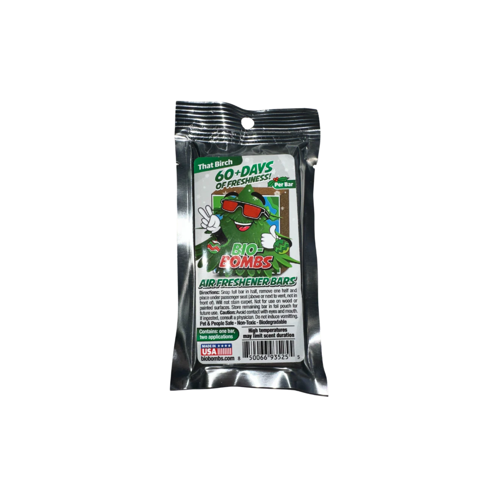 Bio-Bombs Air Freshener Bar in That Birch scent - a bold, elegant take on classic hardwood and fir tree freshness.
