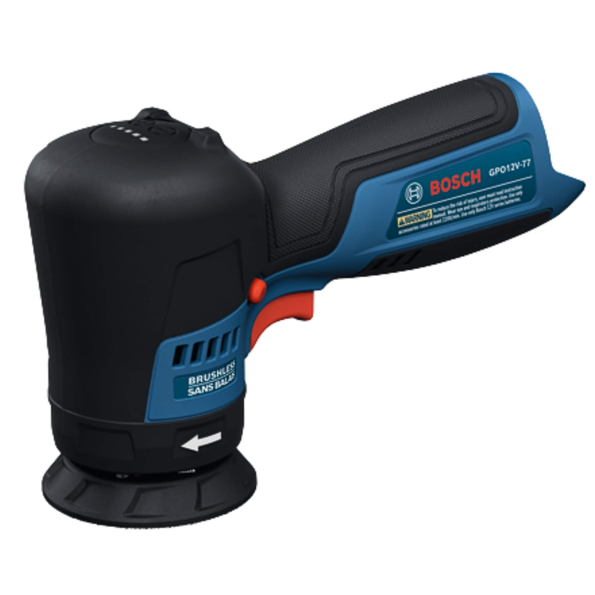 Bosch 12V Compact Cordless Brushless 3-In. Rotary Polisher delivers precise polishing in tight areas and small surfaces.