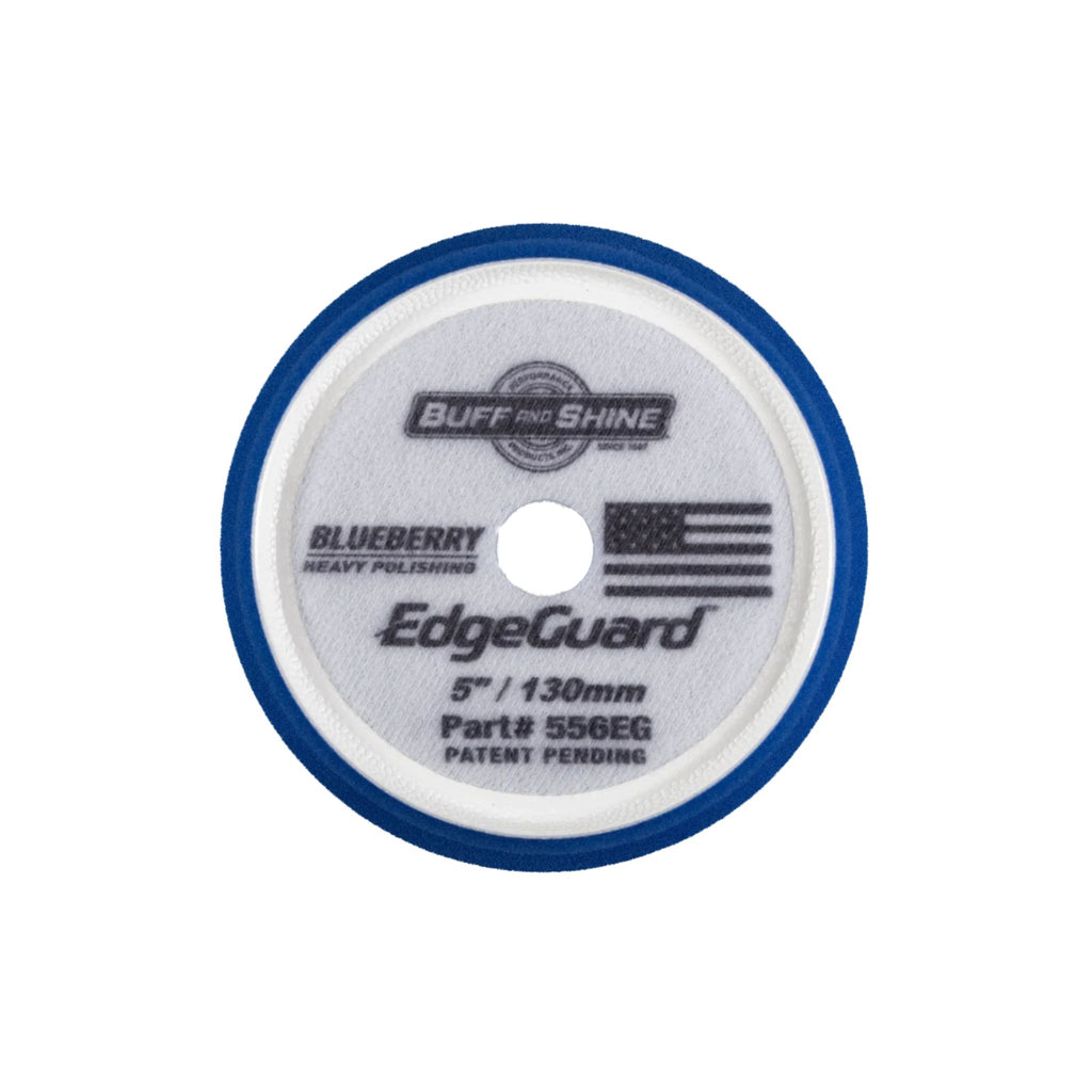 Buff and Shine EdgeGuard Foam Pad Blueberry Heavy Polishing foam pad designed for heavy polishing and paint correction.