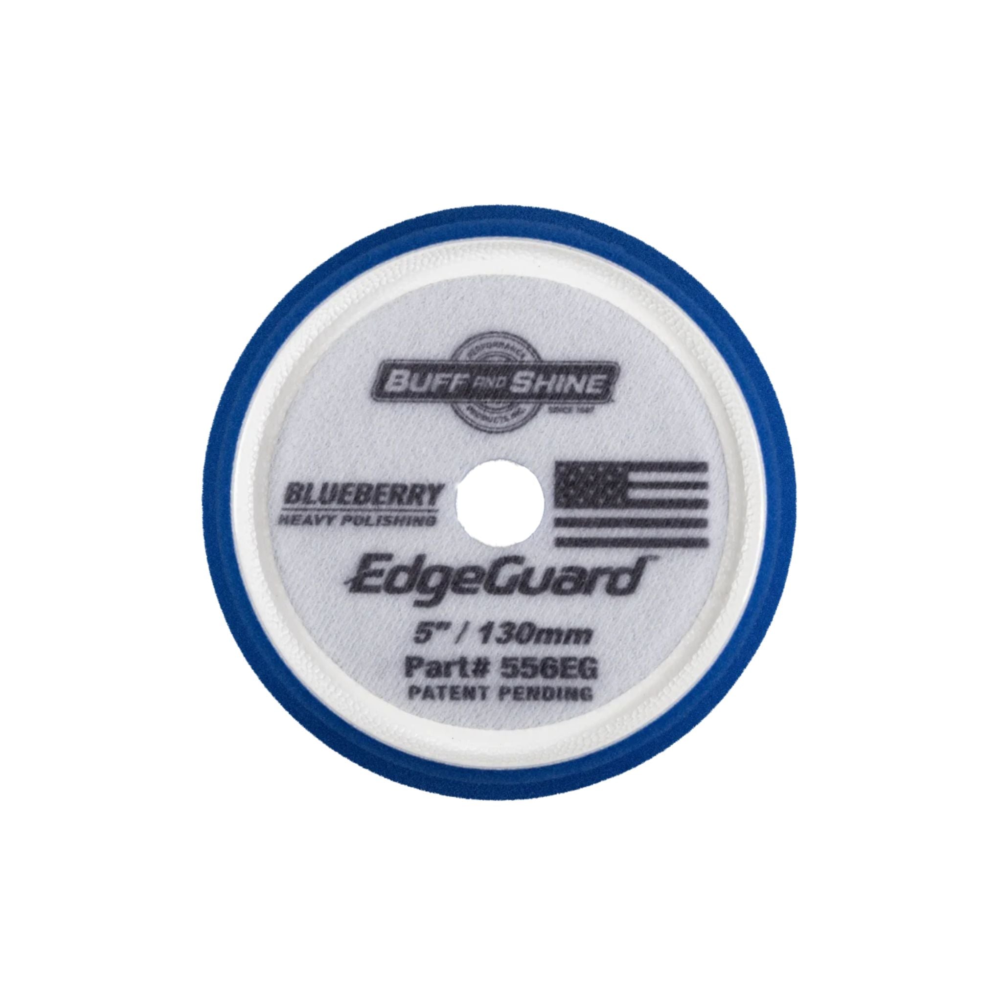 Buff And Shine EdgeGuard Foam Pad Blueberry Heavy Polishing foam pad designed for heavy polishing and paint correction.