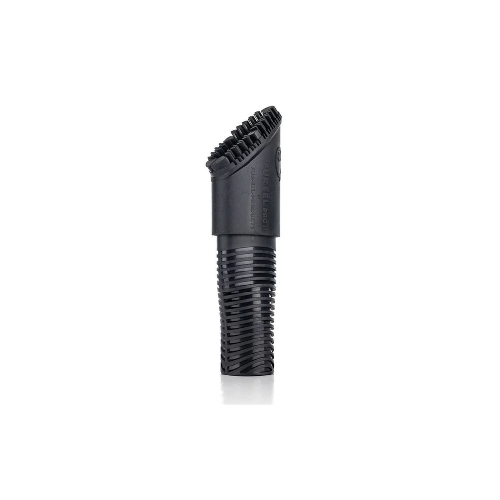 Buff Brite FUR-EEL Pro attachment for fast pet hair removal from carpet and fabric using strong rubberized cleaning ridges.