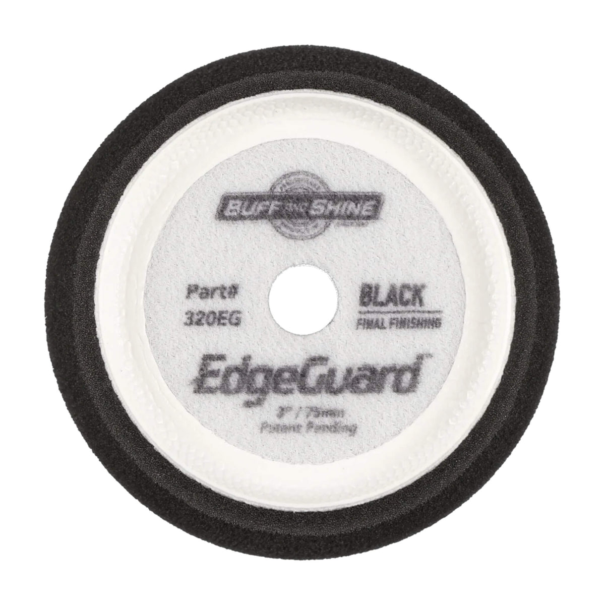 Buff & Shine EdgeGuard Black Finishing Foam Pad maximizes gloss and evenly applies waxes or sealants on delicate paint.