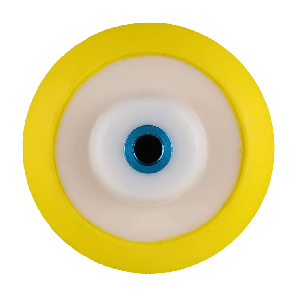 Buff and Shine J-Hook Backing Plate with 5/8"-11 threads securely holds polishing pads on rotary polishers.