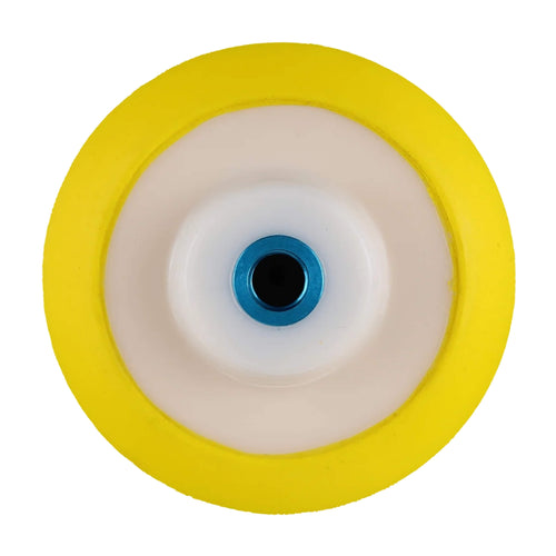 Buff and Shine J-Hook Backing Plate with 5/8"-11 threads securely holds polishing pads on rotary polishers.