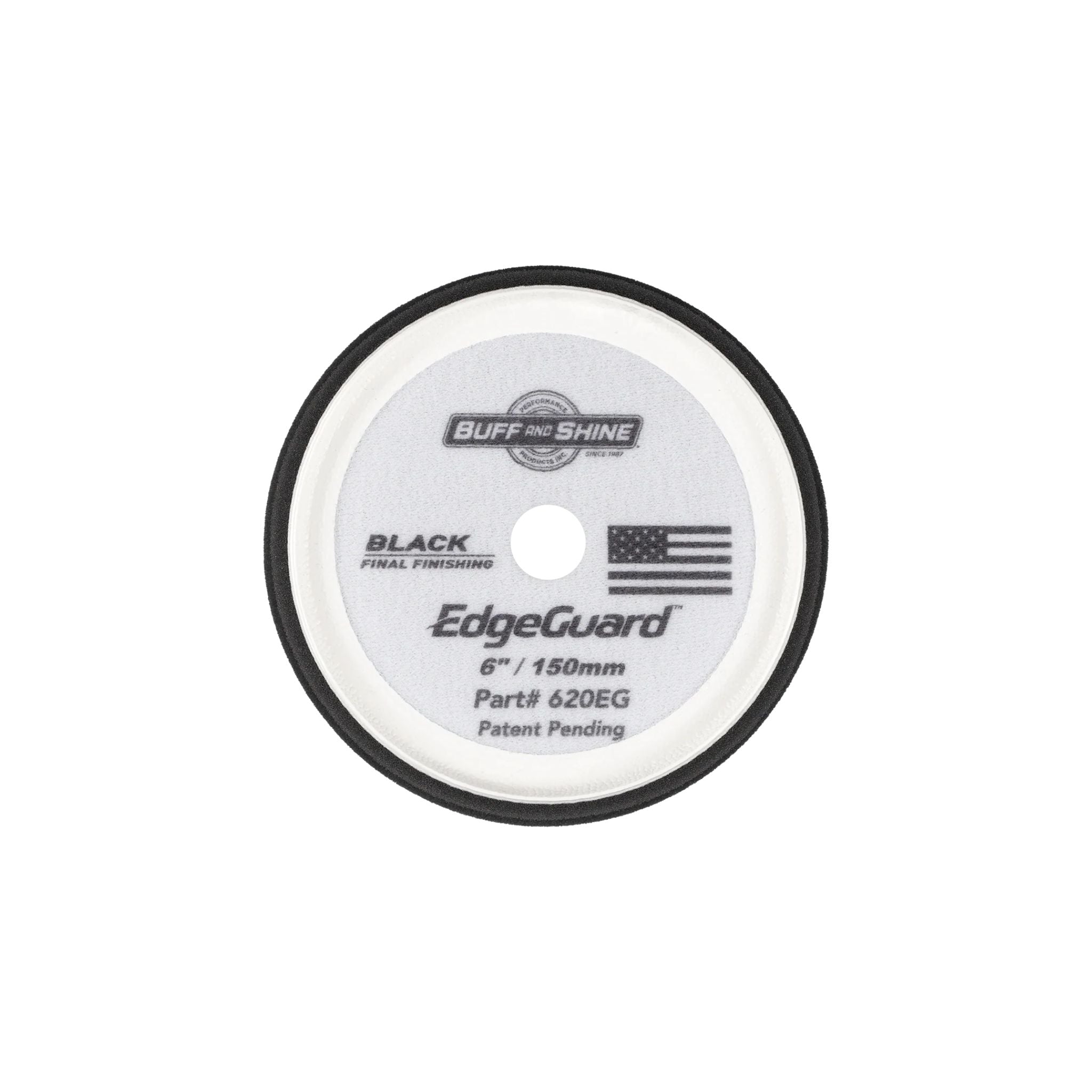 Buff and Shine EdgeGuard Foam Pad Black Finishing for 6-inch backing plates.