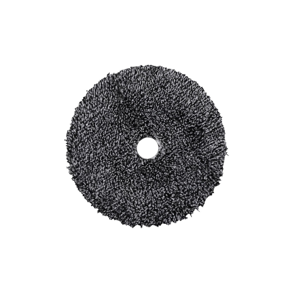 Buff and Shine URO Fiber black and white cutting pad for aggressive paint correction and defect removal.