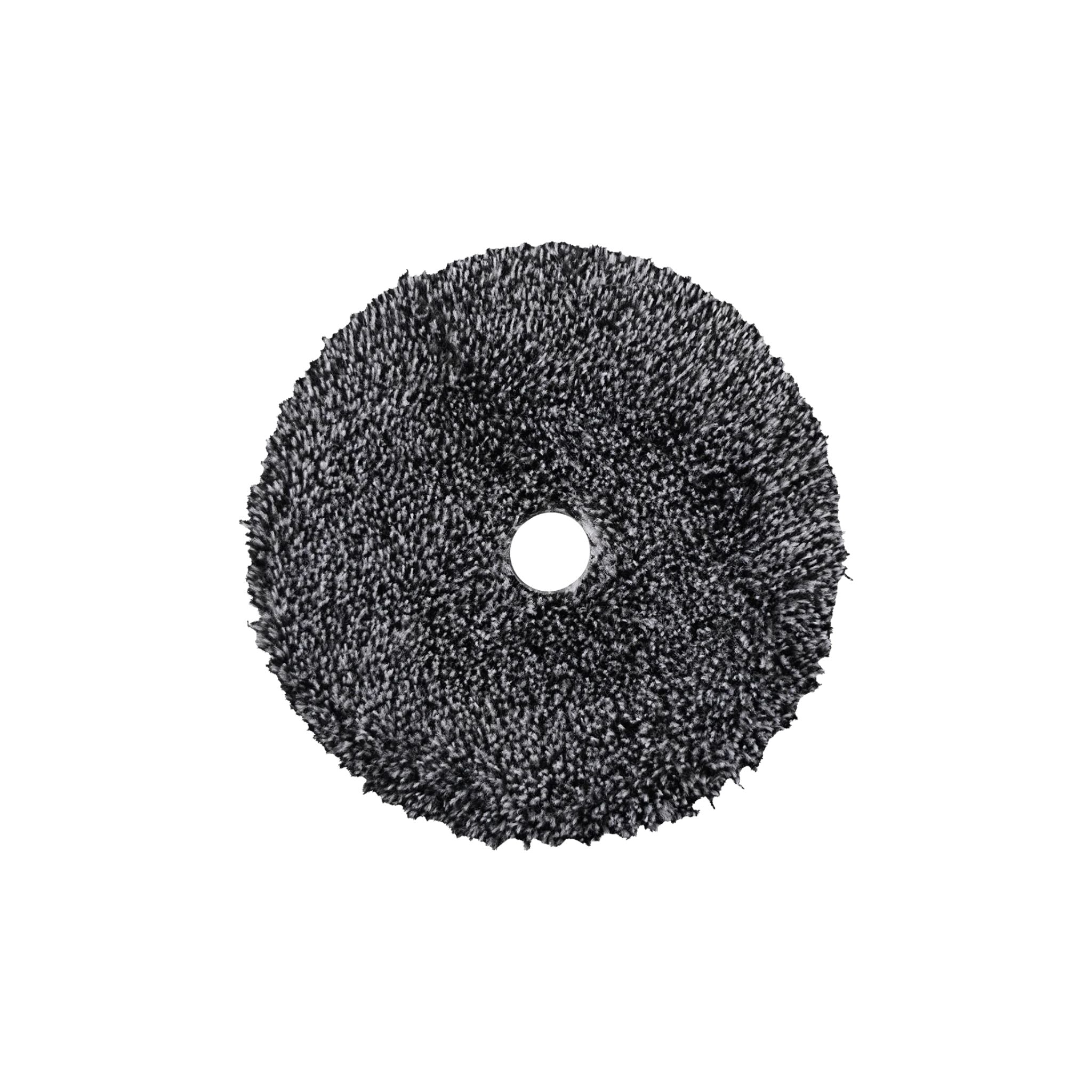 Buff and Shine URO Fiber black and white cutting pad for aggressive paint correction and defect removal.