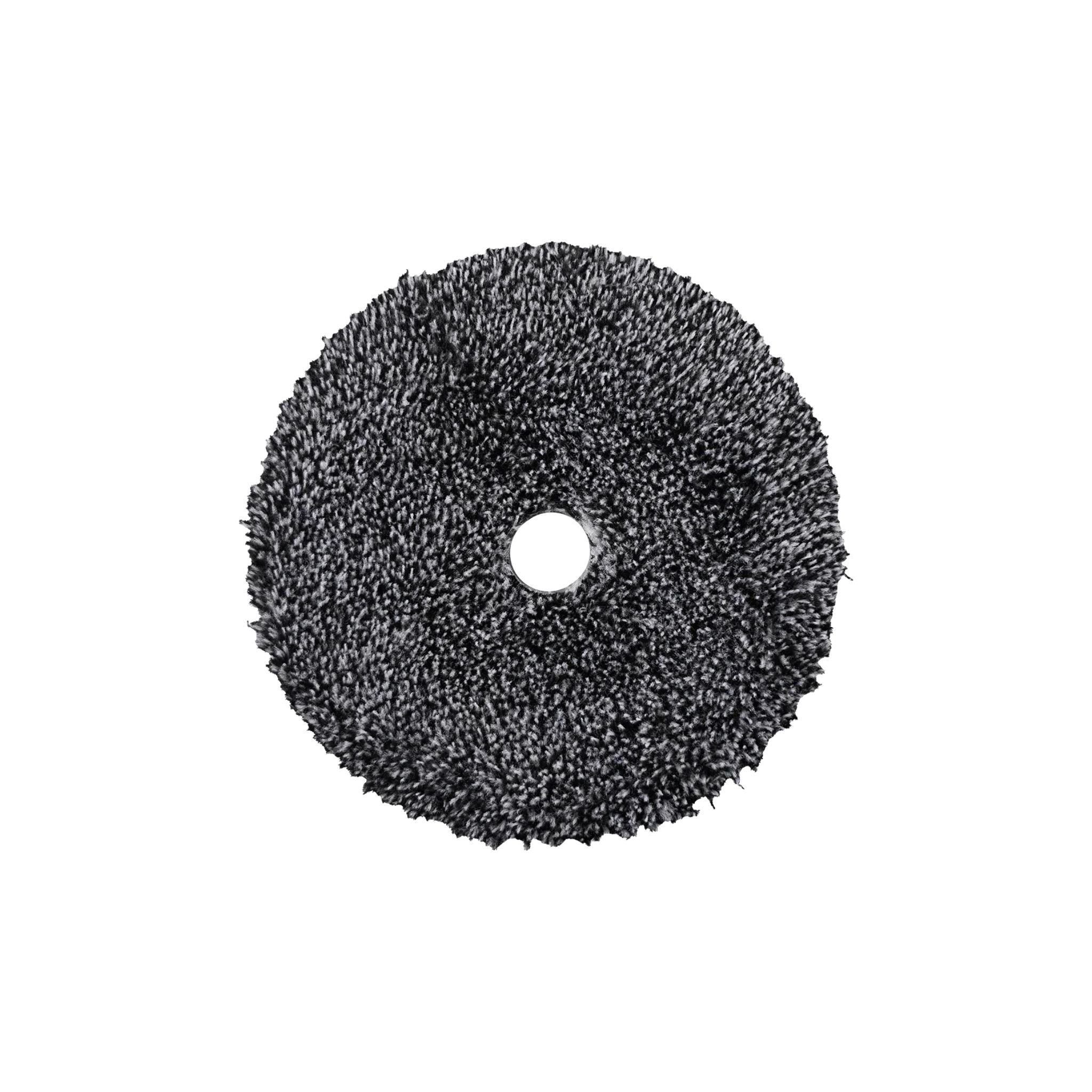 Buff and Shine URO Fiber black and white cutting pad for aggressive paint correction and defect removal.