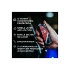 Detailed view of Diamond ProTech Diamond Glass designed to repel water, ice, and dirt.