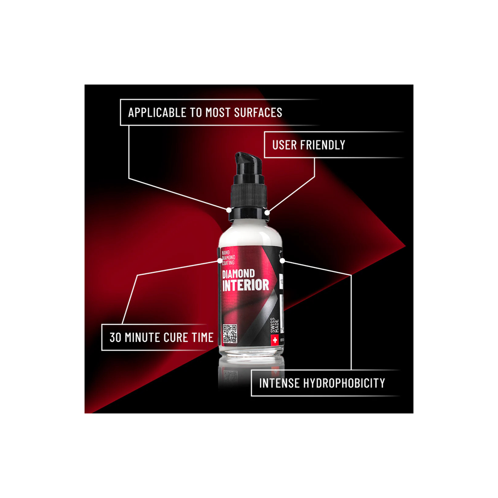 Detailed view of Diamond ProTech Diamond Interior, applicable to most surfaces and with a 30 minute cure time.