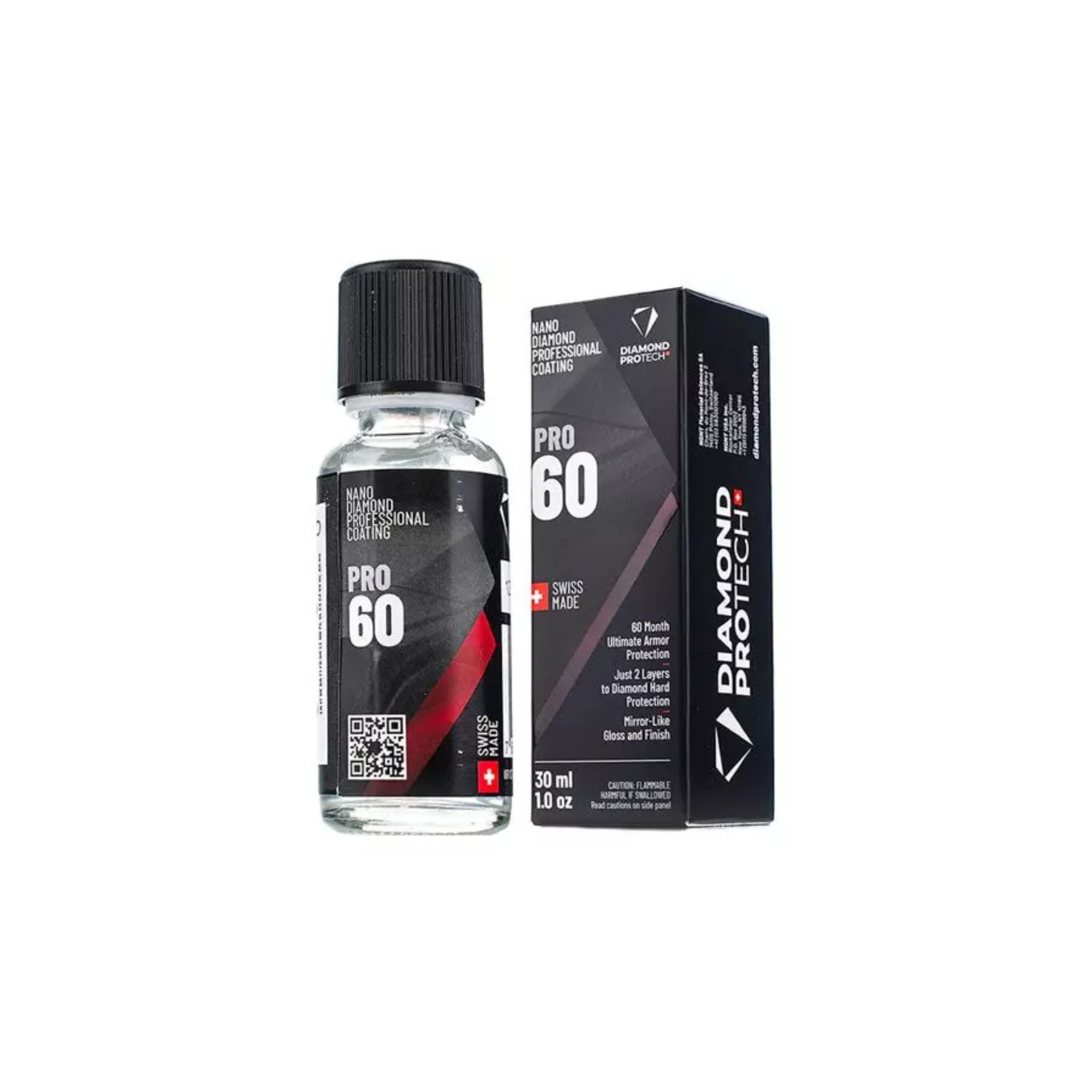 Diamond ProTech PRO 60 formulated with nanodiamonds and polysilazane for durable protection lasting 5 years.