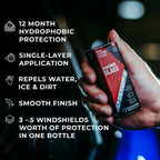 Detailed view of Diamond ProTech Diamond Glass designed to repel water, ice, and dirt.
