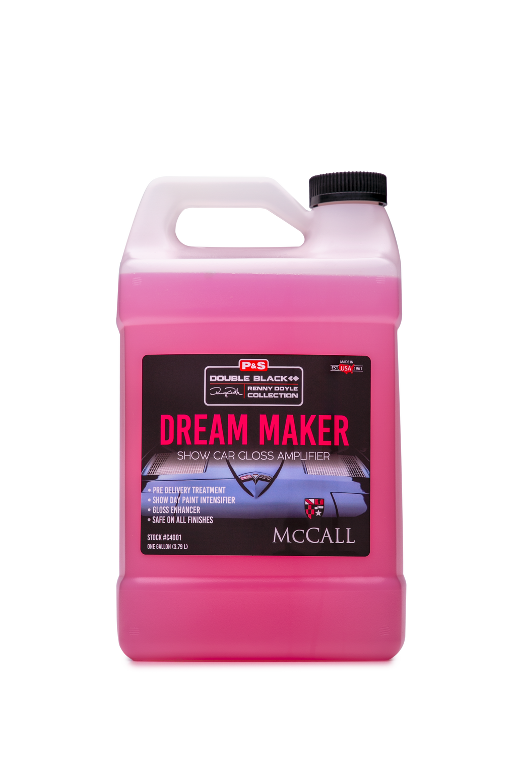 One-gallon jug of P&S Dream Maker, a gloss amplifier designed to enhance shine on single stage and clear coated paint.