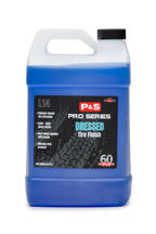 One-gallon jug of P&S Dressed Tire Finish, a polymer-based tire dressing for a satin or high-gloss finish.
