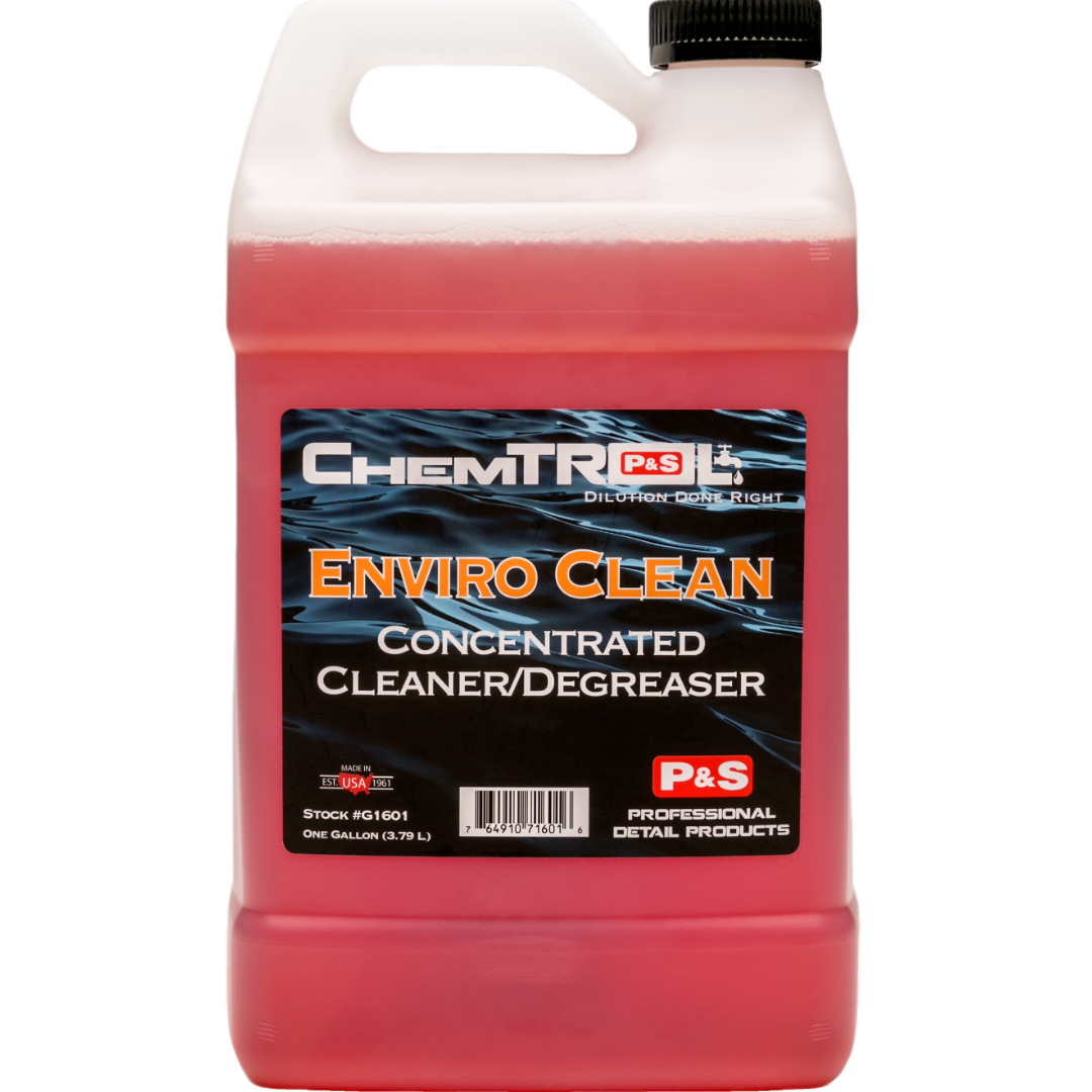 One-gallon jug of P&S Enviro-Clean Concentrated Cleaner, a strong degreaser that can be diluted based on desired strength.