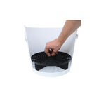 5-gallon bucket grit guard that separates dirt and debris to keep wash water cleaner and protect paint.